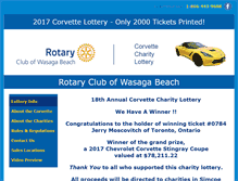 Tablet Screenshot of corvettelottery.com